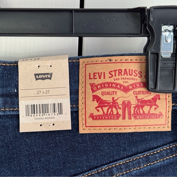 LEVI’s Distressed Ribcage Straight Ankle Jeans Size 27 Blue - Picture 8 of 13